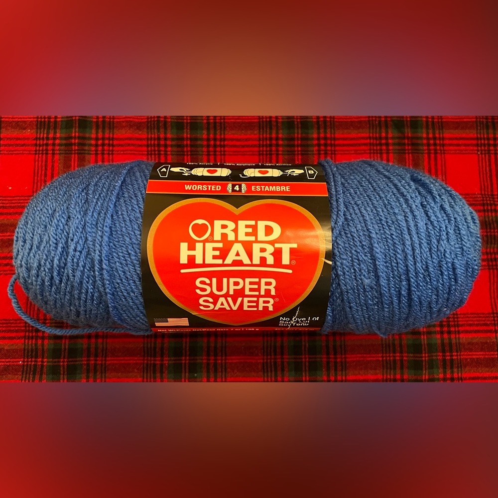 RED HEART SUPER SAVER BLUE YARN